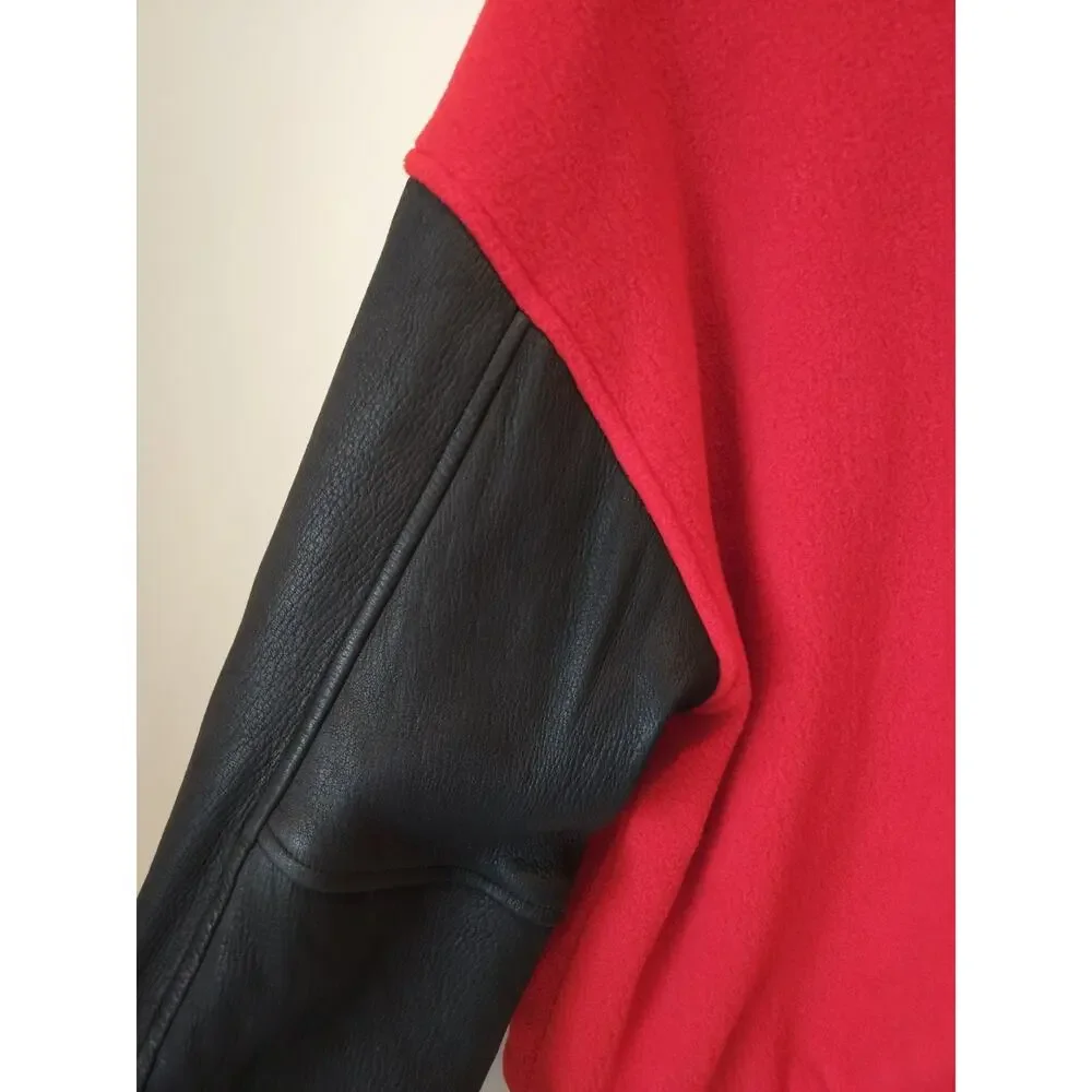 Vintage 90s Disney Aladdin Bomber Mens Medium Jacket Red Combed Cotton Genie